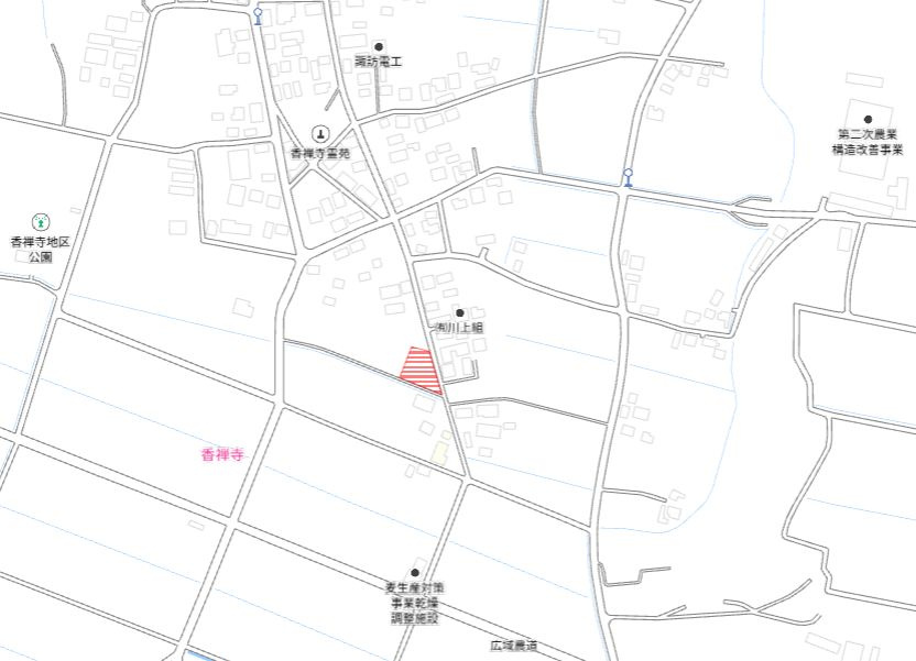 都城市高城町石山の売地の土地図