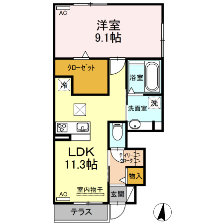 ソシエール御津の間取り