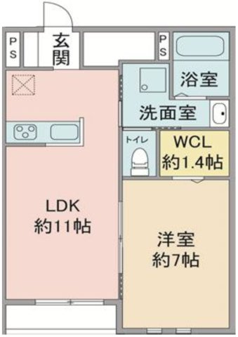 ラシーネセレッソの間取り