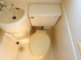 落ち着いた色調のトイレです