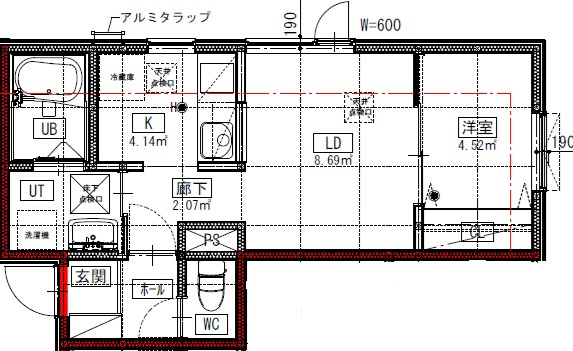 シャングリラ住吉の間取り
