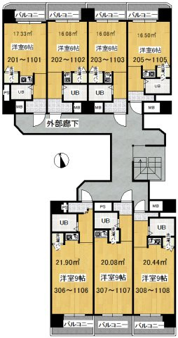 ワットハイム都島の間取り