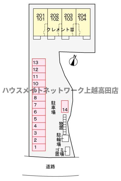 クレメントⅢの区画図|配置図