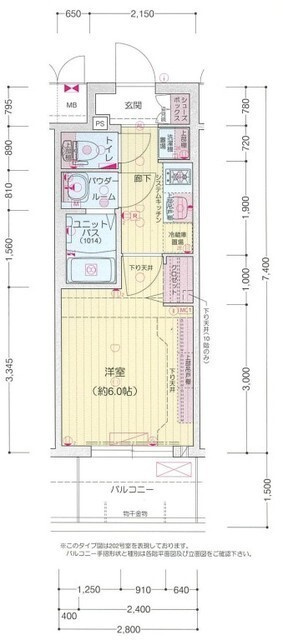 プレリス阿波座Ｂｌｏｏｍの間取り|※反転タイプとなります。