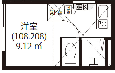 世田谷区深沢６丁目のアパートの間取り