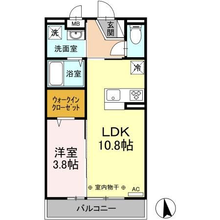 Ｄ－ｒｏｏｍ姉体Ⅱの間取り