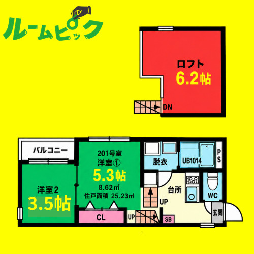 La luce桜本町　名古屋市賃貸　仲介手数料無料の間取り
