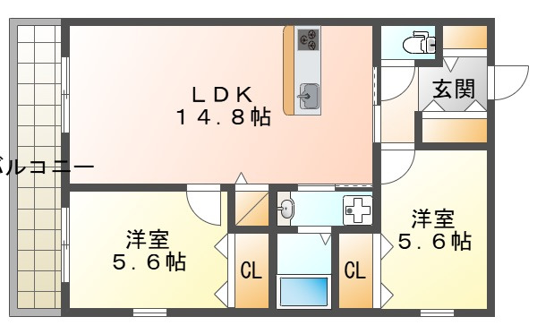 HK磯馴の間取り