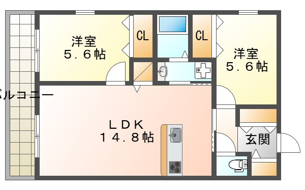HK磯馴の間取り
