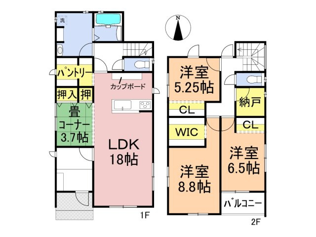 ダイマルタウン　岐阜市茜部寺屋敷第6　全2区画分譲の間取り|■A棟　■ヤマダ不動産　株式会社リライフ　
■夢のマイホーム購入をフルサポートします！