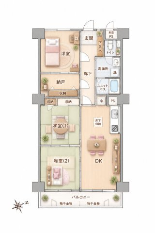 ライオンズマンション枚方の間取り|間取り図はいかがですか？ご希望を叶える間取りですか？リビングの広さは？水回りの位置は？カウンターキッチン？など色々な情報が集約されています。弊社ではリフォームなどのご相談も承っております。