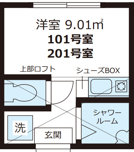 新宿区大久保２丁目のアパートの間取り