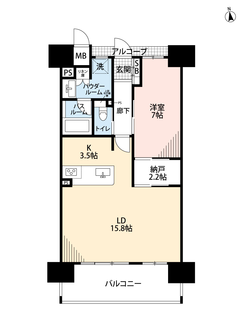 アルファステイツ新町の間取り