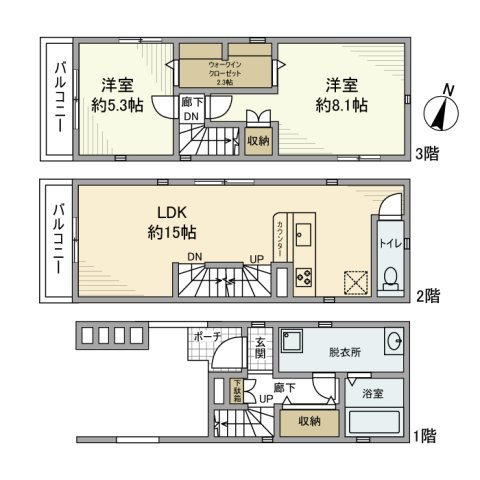 青木戸建の間取り