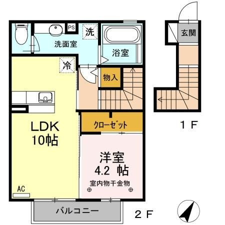 メゾンコリンベールAの間取り