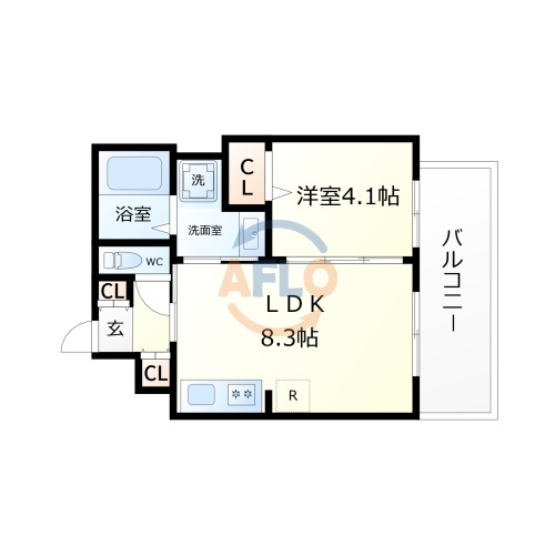 リアライズ長居公園通の間取り|リアライズ長居公園通　間取り