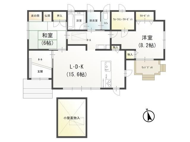 名和町西前郷貸戸建の間取り