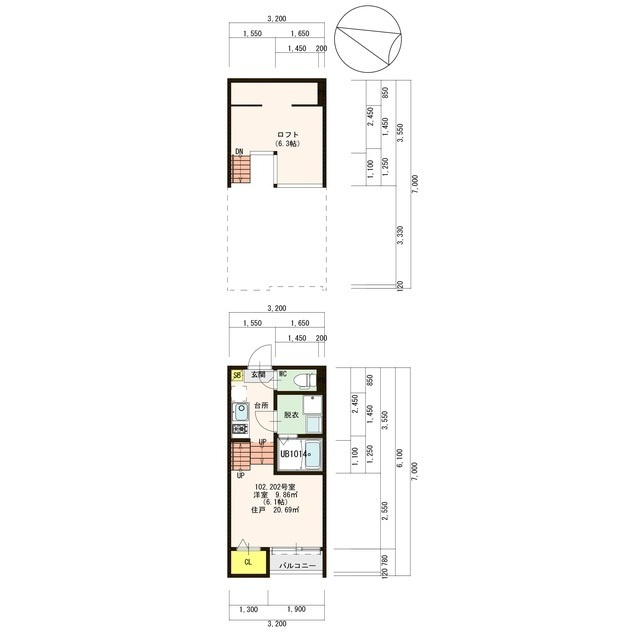 福岡市城南区西片江２丁目のアパート