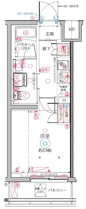 クレヴィスタ横浜鶴見の間取り