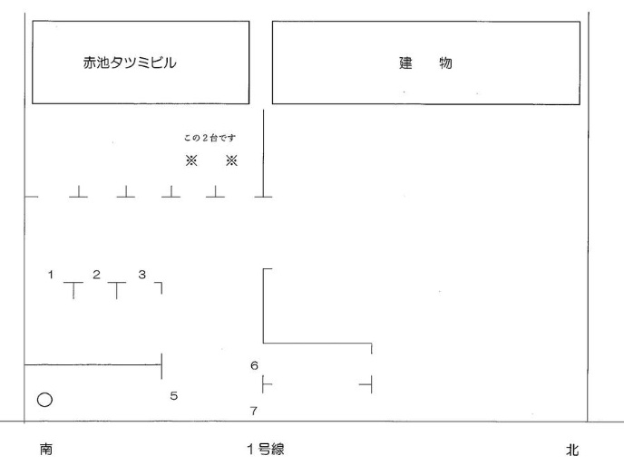 赤池タツミビルの区画図