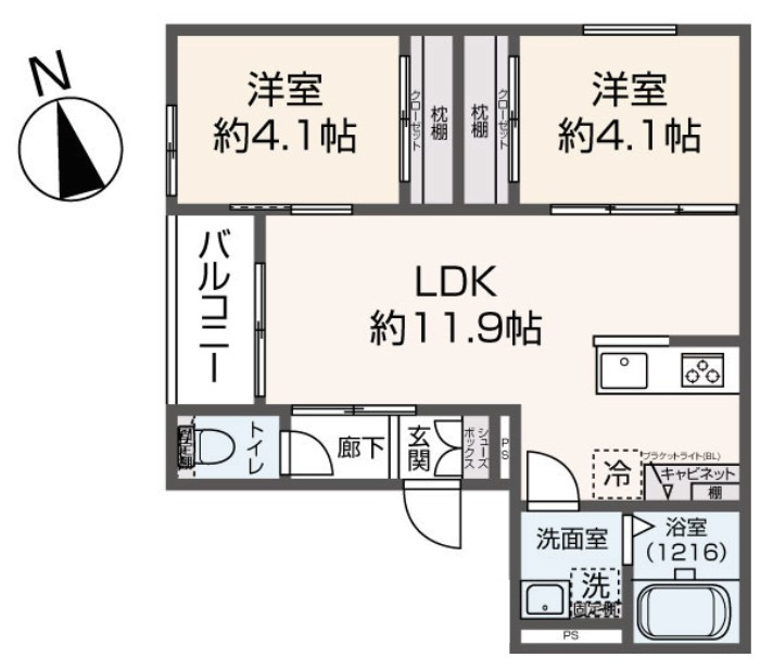 Delica城野の間取り