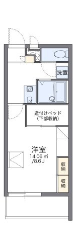 レオパレス畑山の間取り|代表的な間取のため実際の間取とは異なる場合があります