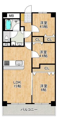 ユニライフ福島C棟の間取り