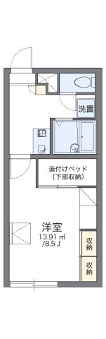 レオパレススカーレットの間取り