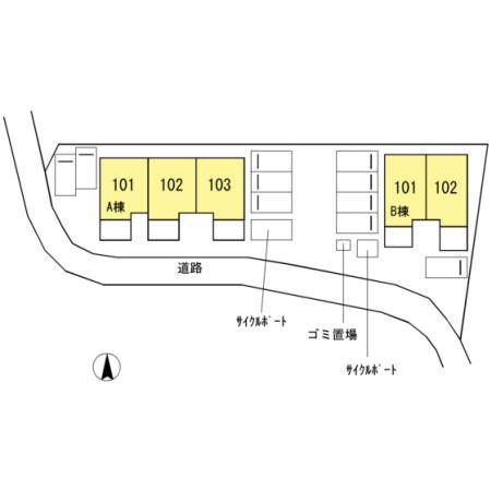 レジダンス井尻　A棟の区画図