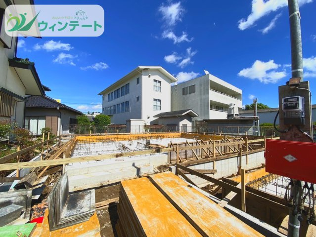 土浦市乙戸南第7　新築戸建の外観|現在基礎工事中！着々と形になっていく様子を見学することもできます♪