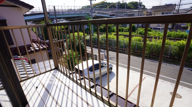 シアター設備付LDK！陽当り◎並列駐車可～千葉県袖ケ浦市今井2丁目～の展望|2階バルコニーからの眺望。前方に遮るものがなく風が通ります。