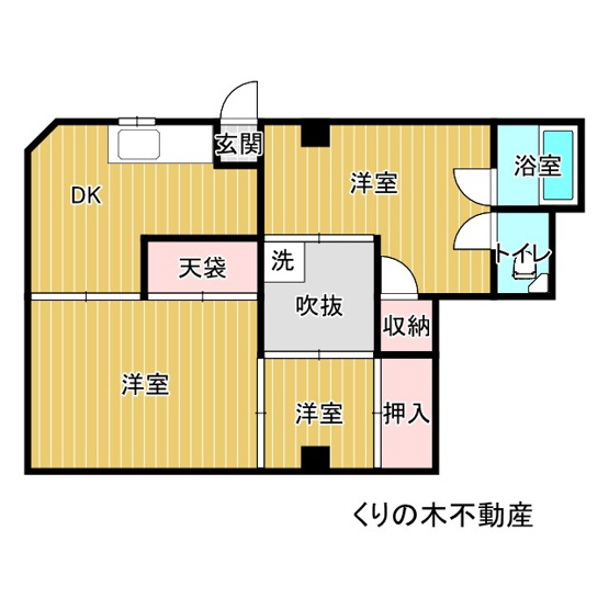 【間取り】 | 第二松田ビル | 2DKのお部屋です