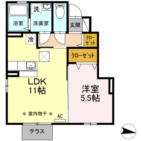 ヴェルドミール　cの間取り