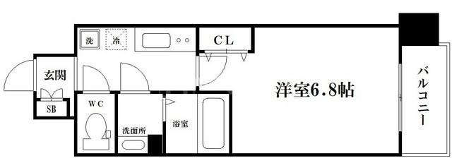 フォーリアライズ弁天町CROSSの間取り