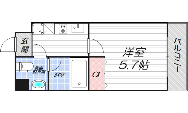 レオンコンフォート新梅田Ⅱの間取り