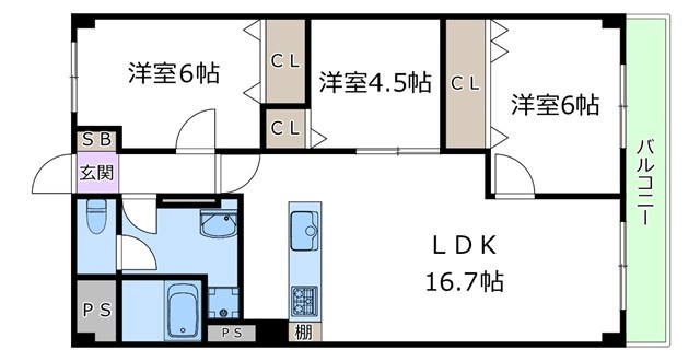 【間取り】 | 公社千里山田BC住宅 A4棟 | エイブルにて取扱い可能な住宅ローンは、全部で10種類以上！お客様にピッタリの住宅ローンを当社のFPよりご案内させて頂きます。住宅ローンのご相談だけでも、お気軽にご相談下さいませ。