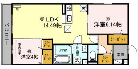 クレール林崎の間取り|クレール林崎