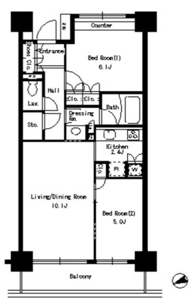 文京区水道２丁目の賃貸マンションの間取り