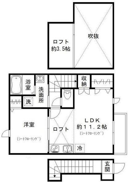 デザインメゾン本町の間取り|間取りです。