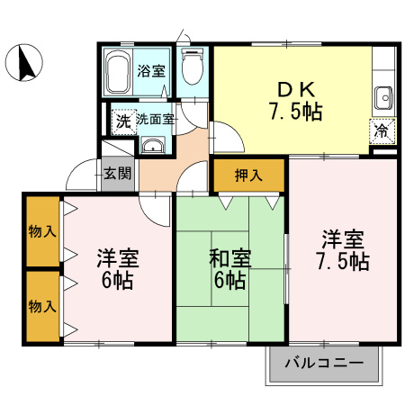 エステート原尾島の間取り