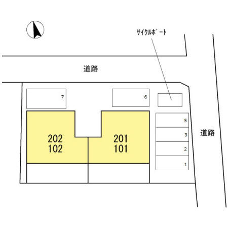 エステート原尾島の駐車場