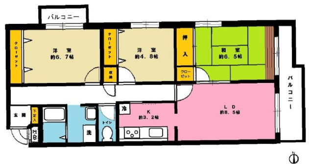 ハイホーム南大井の間取り