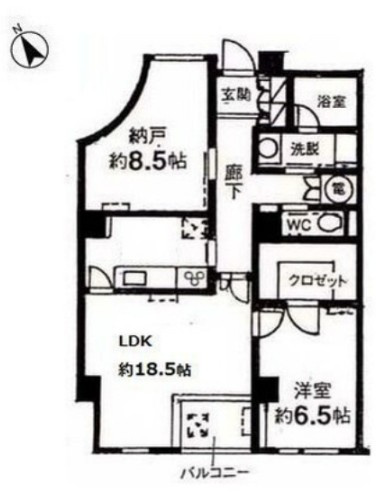 カステーオ目黒原町の間取り