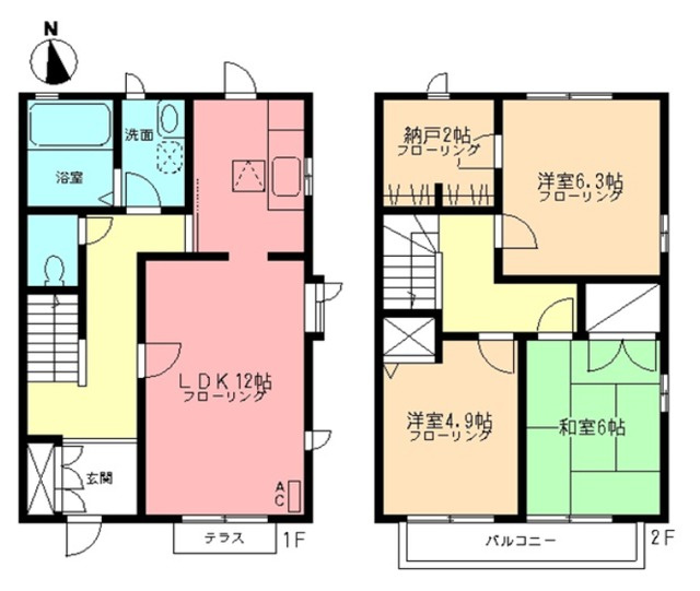 サンハイムBの間取り