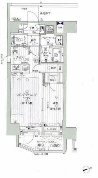 プレサンスジェネ浅草ウエストの間取り