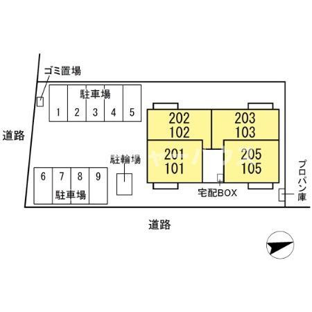 グレイス平須の区画図