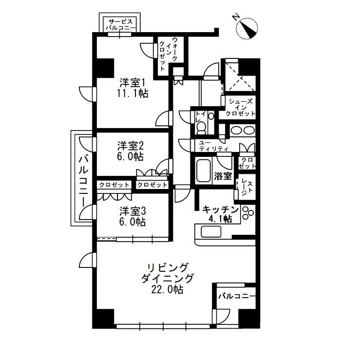 アーバンパーク代官山Ⅰ/Ⅱの間取り|間取り