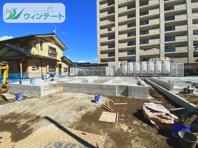 土浦市荒川沖東6期　新築戸建の外観|現在建築中です！お近くの同仕様内観の物件も見れますのでお気軽にお問い合わせください！
