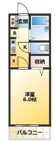 ポートハウスⅡの間取り|間取りです。