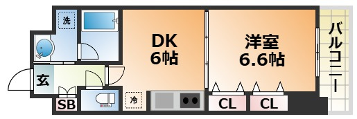 プレジール三ノ宮Ⅱの間取り